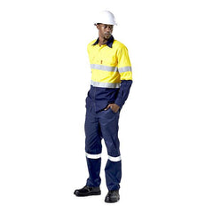 Dromex 100% Cotton Hi-visibility 2 Tone Long Sleeve Shirt - Safety Supplies  Workwear - PPE, Workwear, Conti Suits, Zeroflame and Acid, Safety Equipment, SAFETY SUPPLIES - Safety supplies