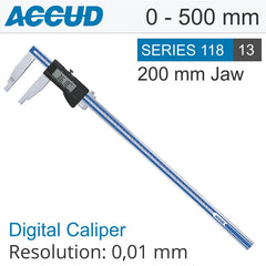 DIGITAL CALIPER JAW LENGTH 200MM 0-500MM/0-24' 0.01MM RES.