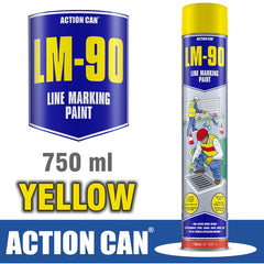 LM-90 YELLOW 750ML LINE MARKING PAINT