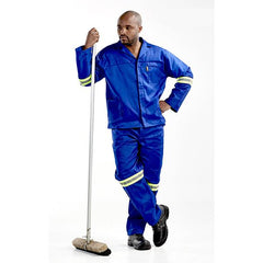 Dromex Pollycotton Two Piece Hybrid Royal Blue Conti Suit with Reflective Tape - Safety Supplies  Conti Suits - PPE, Workwear, Conti Suits, Zeroflame and Acid, Safety Equipment, SAFETY SUPPLIES - Safety supplies