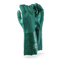 Dromex Green PVC Glove (40cm) - Safety Supplies  Hand Protection - PPE, Workwear, Conti Suits, Zeroflame and Acid, Safety Equipment, SAFETY SUPPLIES - Safety supplies