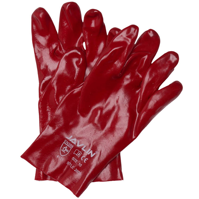 Javlin PVC Medium Weight Gloves With Safety Cuff