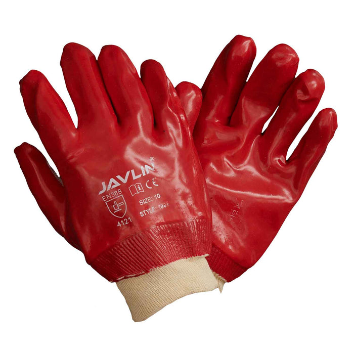 Javlin PVC Medium Weight Knit Wrist Gloves
