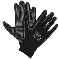 Javlin Black Nitrile Coated Gloves