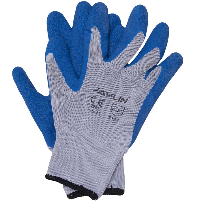 Javlin Blue Latex Coated Gloves