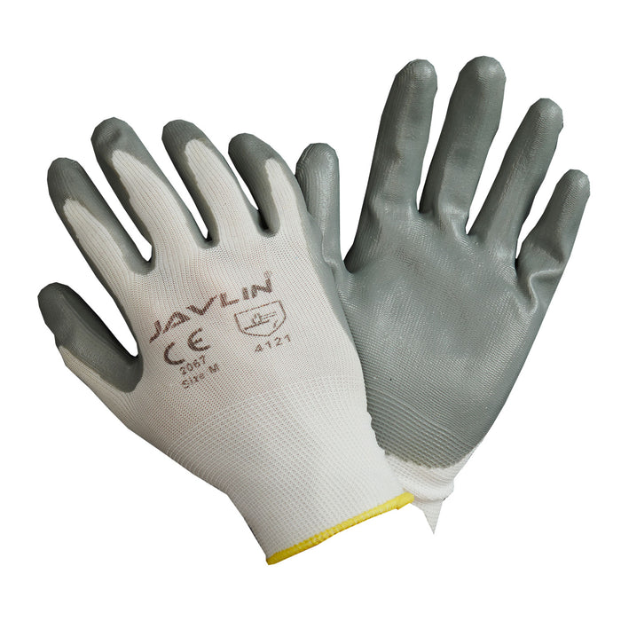 Javlin Grey Nitrile Coated Gloves