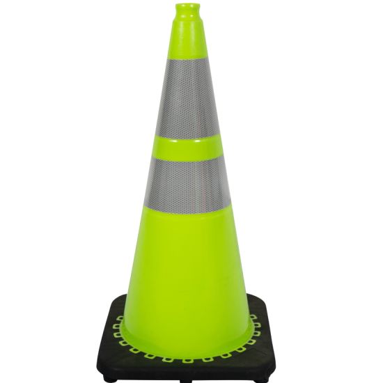 Economy Traffic Cone with Black Rubber Base