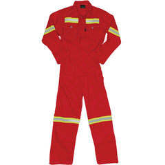 Javlin J54 Boiler Suit with Reflective Tape- Red