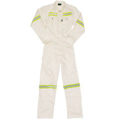Javlin J54 Boiler Suit with Reflective Tape- Unbleached