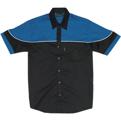 Javlin Two Tone Racing Shirt Black & Royal Blue