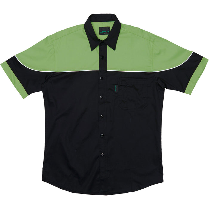 Javlin Two Tone Racing Shirt Black & Kawasaki Green