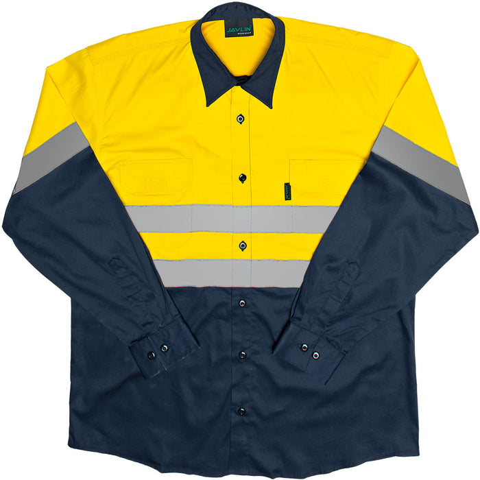 Javlin Two Tone Vented Reflective Work Shirt