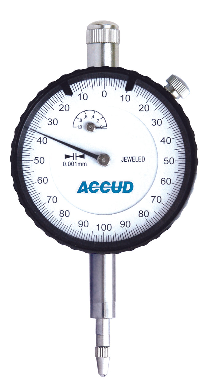 ACCUD DIAL INDICATOR WITH CALIBRATION CERTIFICATE 0-10MM (0.01MM)