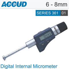 DIGITAL THREE POINTS INTERNAL MICROMETER WITH SETTING RING 6-8MM/0.24-