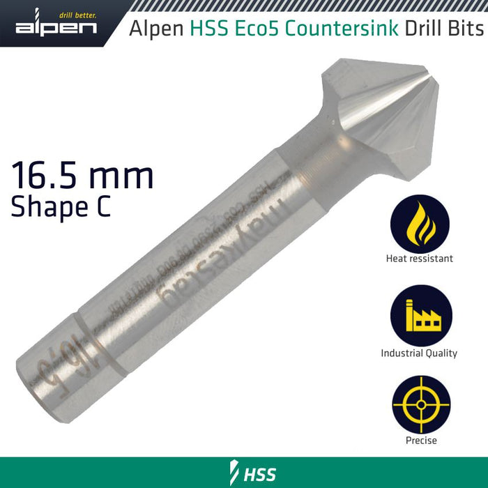 HSS-ECO5 COUNTERSINK 90  16.5 DIN 335 SHAPE C
