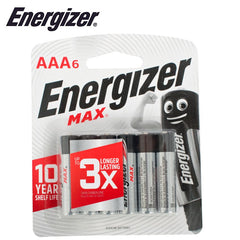 ENERGIZER MAX AAA - 6 PACK (MOQ 12)
