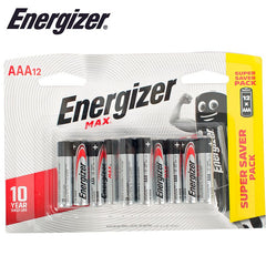 ENERGIZER MAX: AAA - 12 PACK (MOQ 12)