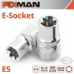 FIXMAN 3/8' DRIVE E-SOCKET 6 POINT E5