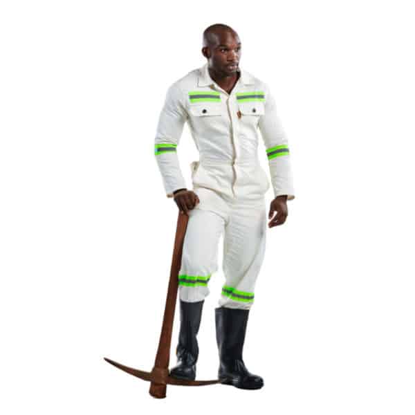 Dromex J54 Boiler Suit (One Piece) with Reflective Tape- White