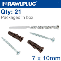 CURTAIN POLE KIT UNO07X10 WITH SCREWS AND 7MM DRILL BIT
