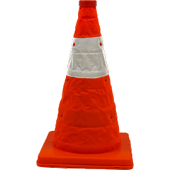 FOLDAWAY TYPE TRAFFIC CONE WITH REFLECTIVE TAPE - Safety Supplies  Traffic Cones - PPE, Workwear, Conti Suits, Zeroflame and Acid, Safety Equipment, SAFETY SUPPLIES - Safety supplies