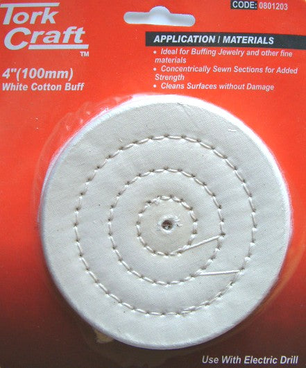 COTTON BUFF REPLACEMENT 100MM CARDED