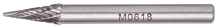 ROTARY BURR TUNGSTEN 6X18X6MM CONICAL STRAIGHT