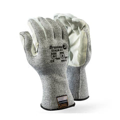 Dromex Cut5 Seamless Liner, Knitwrist Leather Fouchette  Leather Palm Gloves