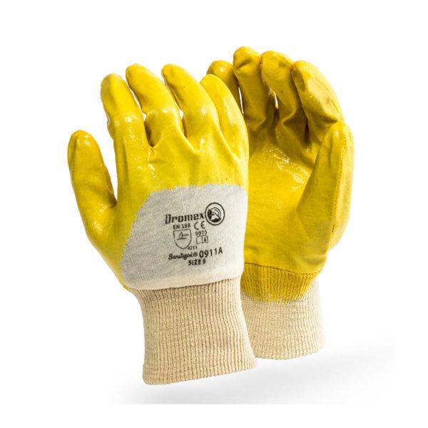 Dromex Premium yellow Actifresh, Flexi Tough, nitrile palm coated knitted wrist glove - Safety Supplies  Gloves - PPE, Workwear, Conti Suits, Zeroflame and Acid, Safety Equipment, SAFETY SUPPLIES - Safety supplies
