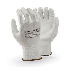 Dromex Inspector Seamless White Inspectors Gloves - PU Palm Coated