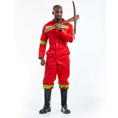 Dromex J54 Red Boiler Suit (One Piece) with Reflective Tape