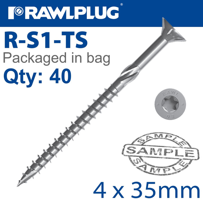 R-TS HARDENED SCREW 4.0X35MM X40 PER BAG